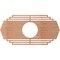 Ekena Millwork Chrysler Wood Fretwork Pierced Ceiling Medallion, Cherry, 32"W x 16"H x 8 3/8"ID x 3/8"T CMWP32X16X0375CSCH - alternate 5